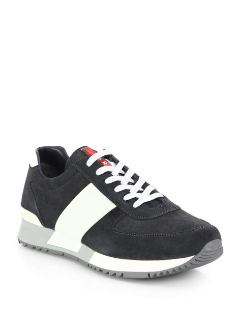 prada suede trainers|buy prada sneakers online.